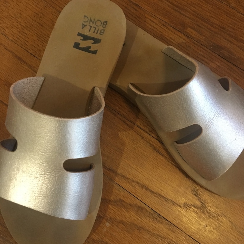 Rose gold Billabong sandals